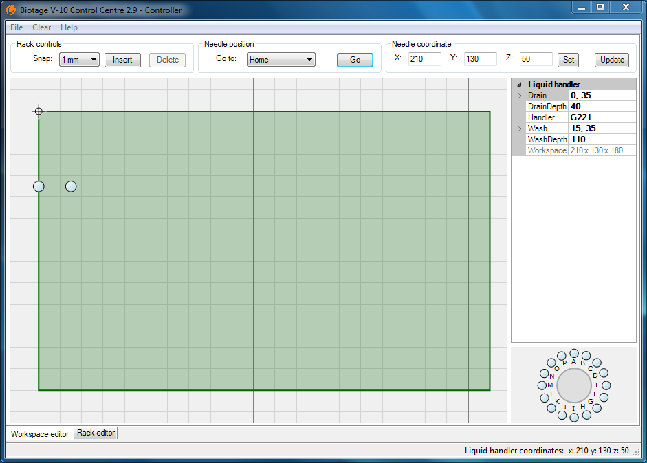 Image of Gilson GX-271 Liquid Handler and PC w/ Biotage Controller and Editor Software