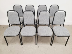 Image of 8 x Lightweight Grey Stacking Chairs