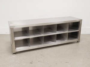 Image of Teknomek 304L-Steel Seating Bench With Shoe Compartments