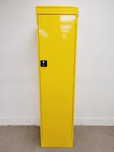 Image of Single Door Yellow Solvent Cabinet Chemical Storage