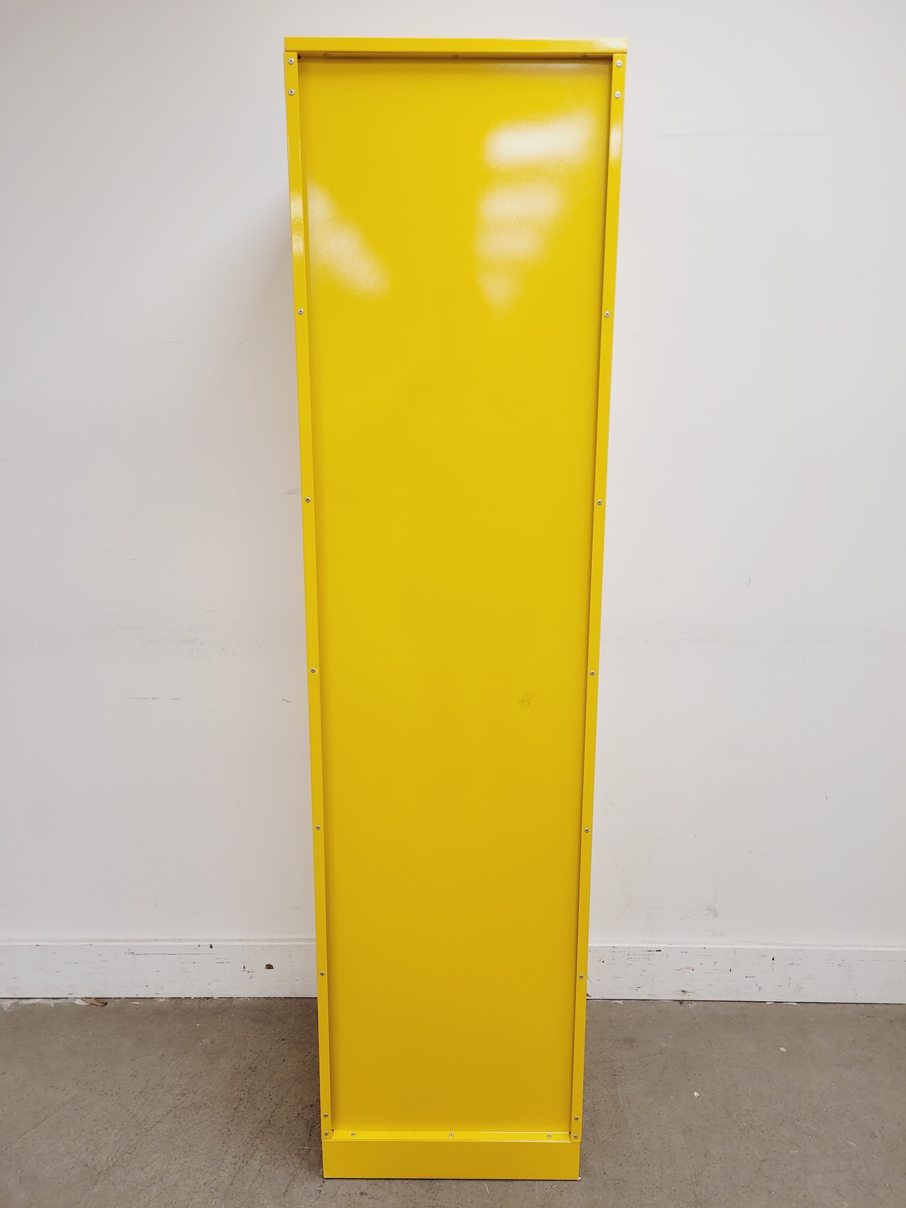 Image of Single Door Yellow Solvent Cabinet Chemical Storage