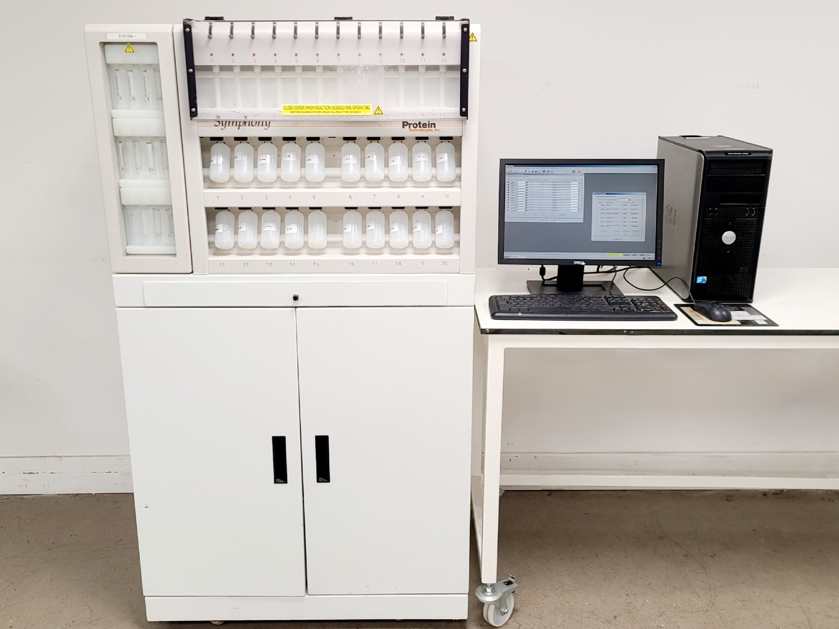 Image of Protein Technologies Symphony Peptide Synthesiser System w/ PC & Software