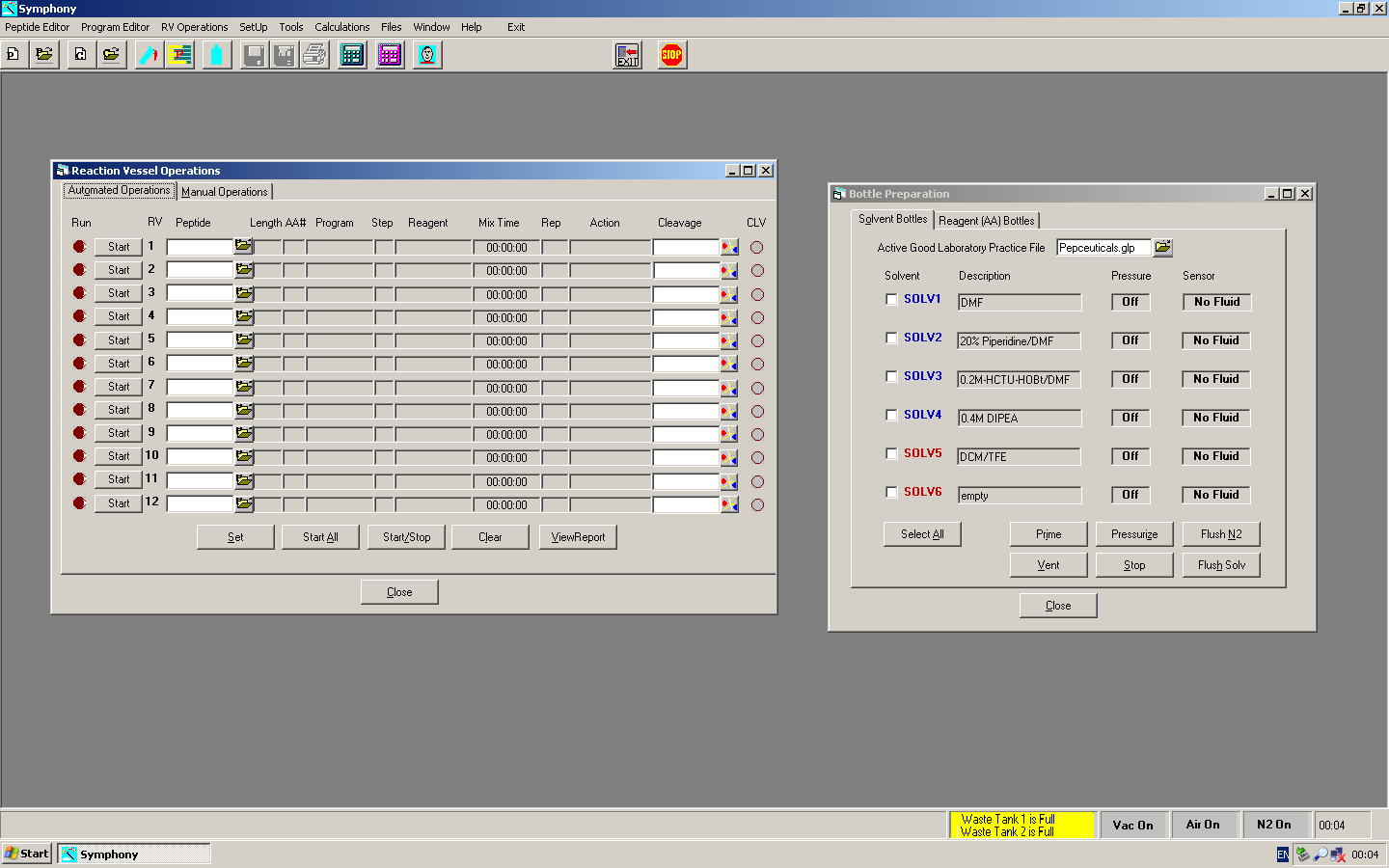 Image of Protein Technologies Symphony Peptide Synthesiser System w/ PC & Software