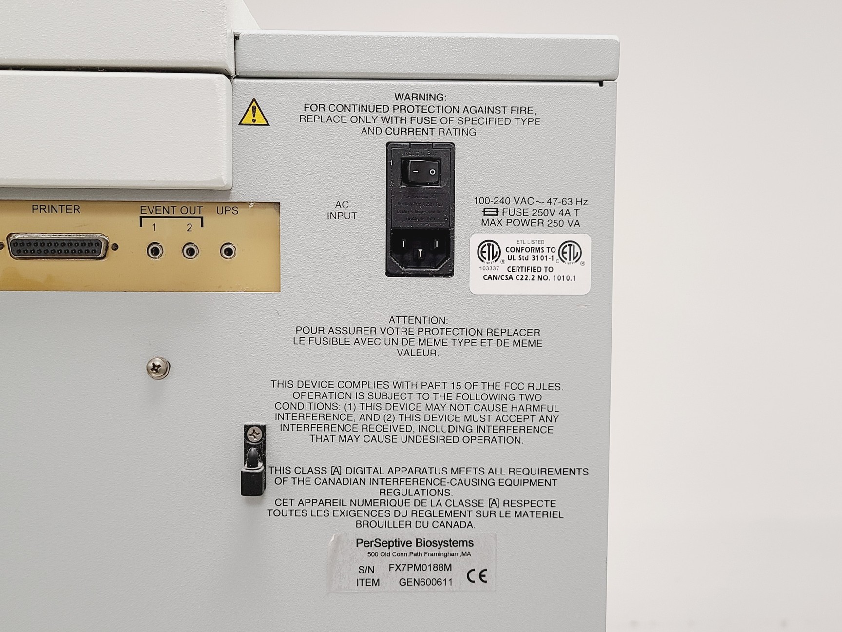 Image of PerSeptive Biosystems Pioneer Peptide Synthesis System w/ PC & Software Lab