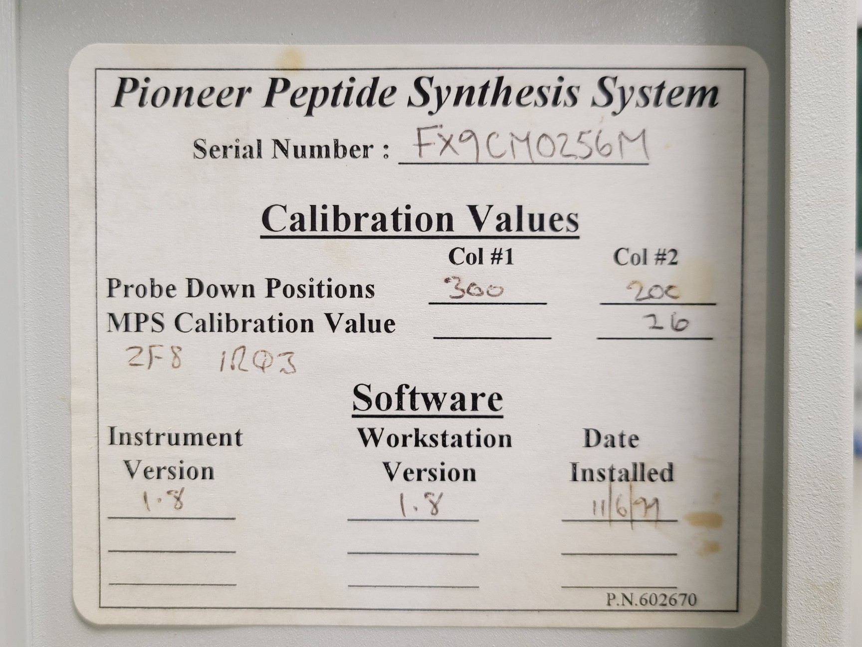 Image of PerSeptive Biosystems Pioneer Peptide Synthesis System