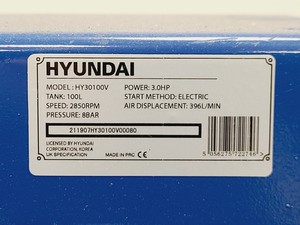 Thumbnail image of Hyundai HY30100V 100L Compressor Tank