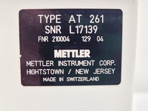 Thumbnail image of Mettler AT261 DeltaRange Analytical Balance Lab