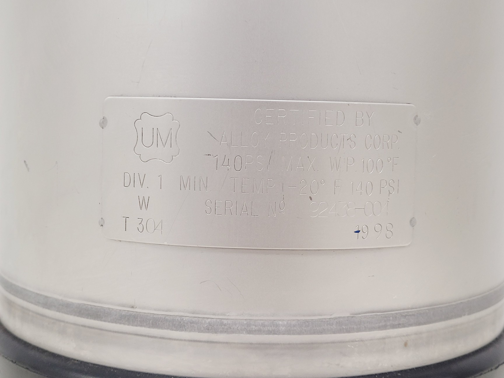 Image of Alloy Products Corp Stainless Steel Vessel