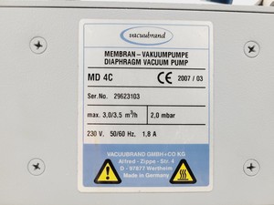 Thumbnail image of Vacuubrand MD 4C Diaphragm Vacuum Pump