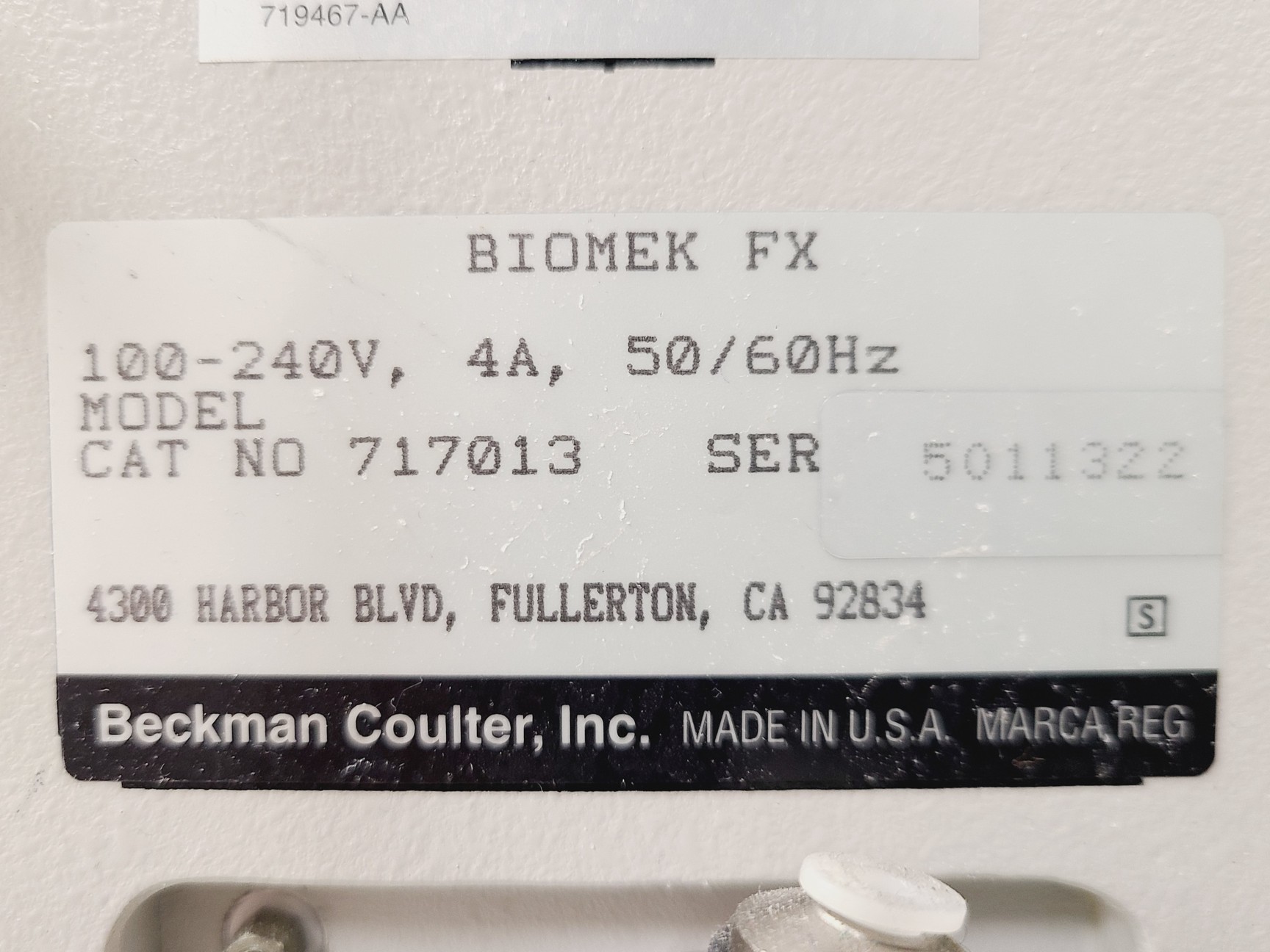 Image of Beckman Coulter Biomek FX Liquid Handling Robot System Lab