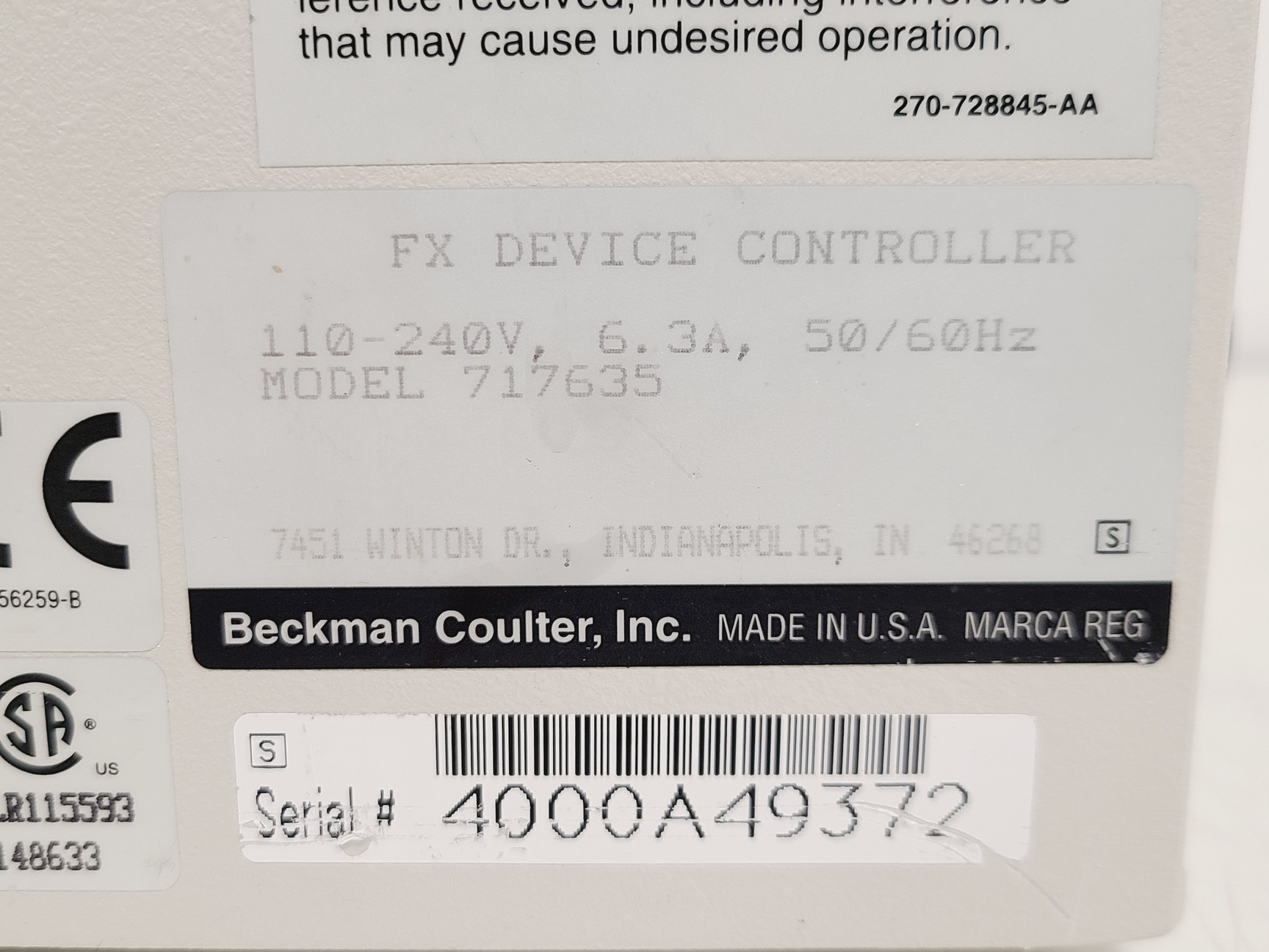 Image of Beckman Coulter Biomek FX Liquid Handling Robot System Lab