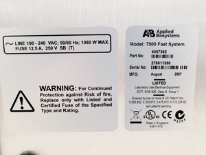 Thumbnail image of Applied Biosystems 7500 Fast Real-Time PCR System