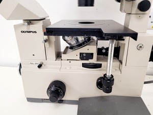 Thumbnail image of Olympus IMT-2 Inverted Microscope w/ 6 x Objectives OCDPLan, SPlan, LWD