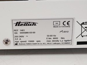 Thumbnail image of Hettich Universal 320 Benchtop Centrifuge