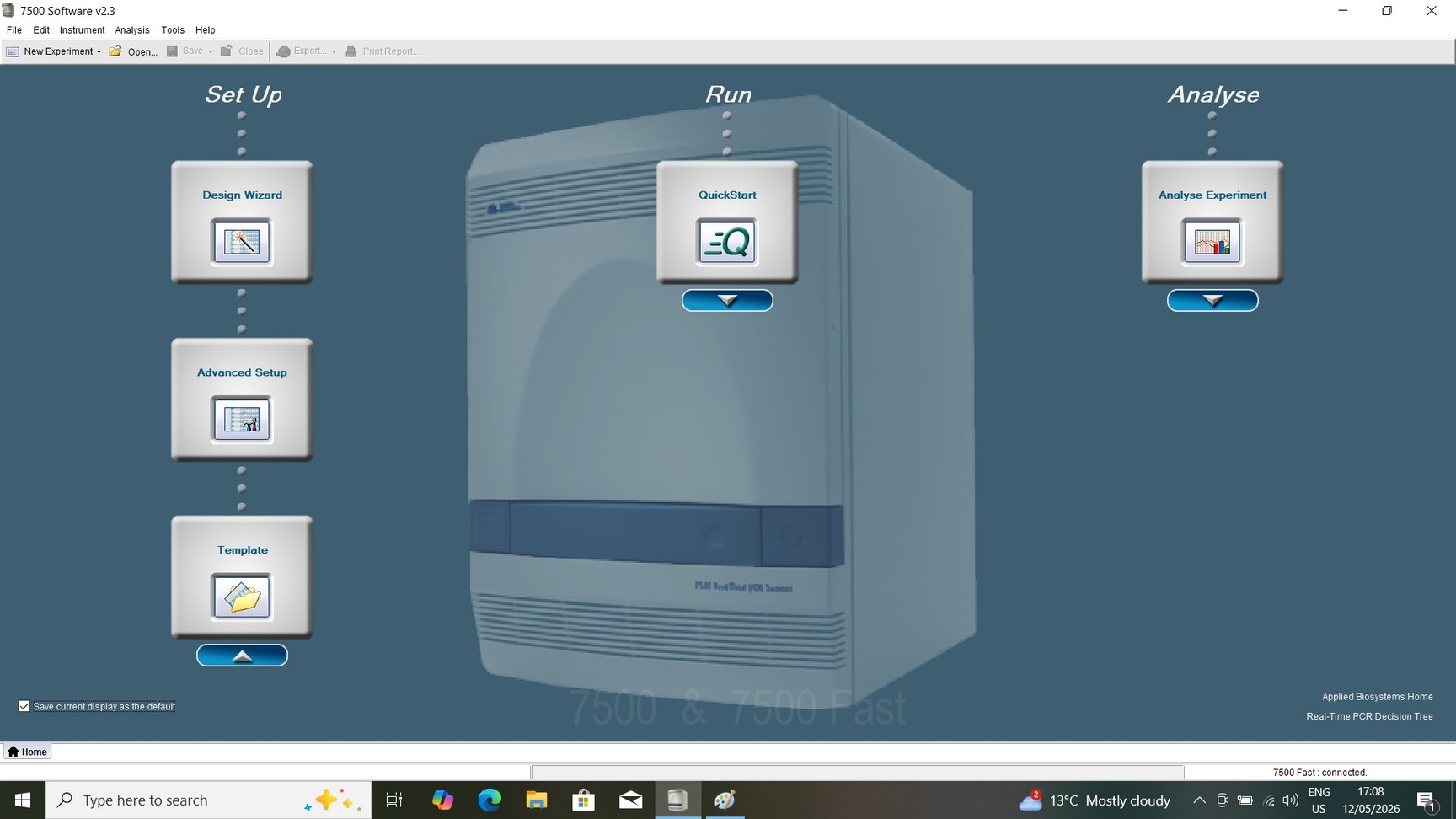 Image of Applied Biosystems 7500 Fast Real-Time PCR Machine, Laptop & Software 2021 Lab 