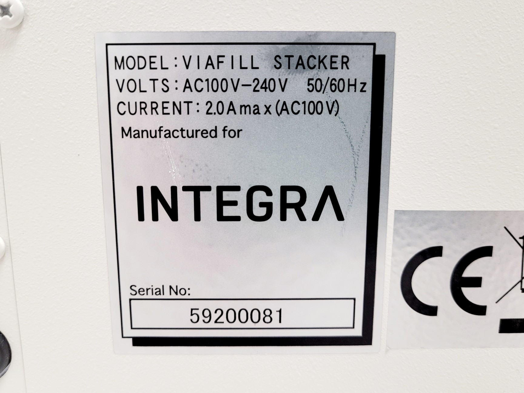 Image of Integra Viafill Dispenser & Stacker Automatic Dispenser Lab