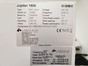 Thumbnail image of Labogene Scanlaf Jupiter Basic 1800 MSC Safety Cabinet Class 1 Lab