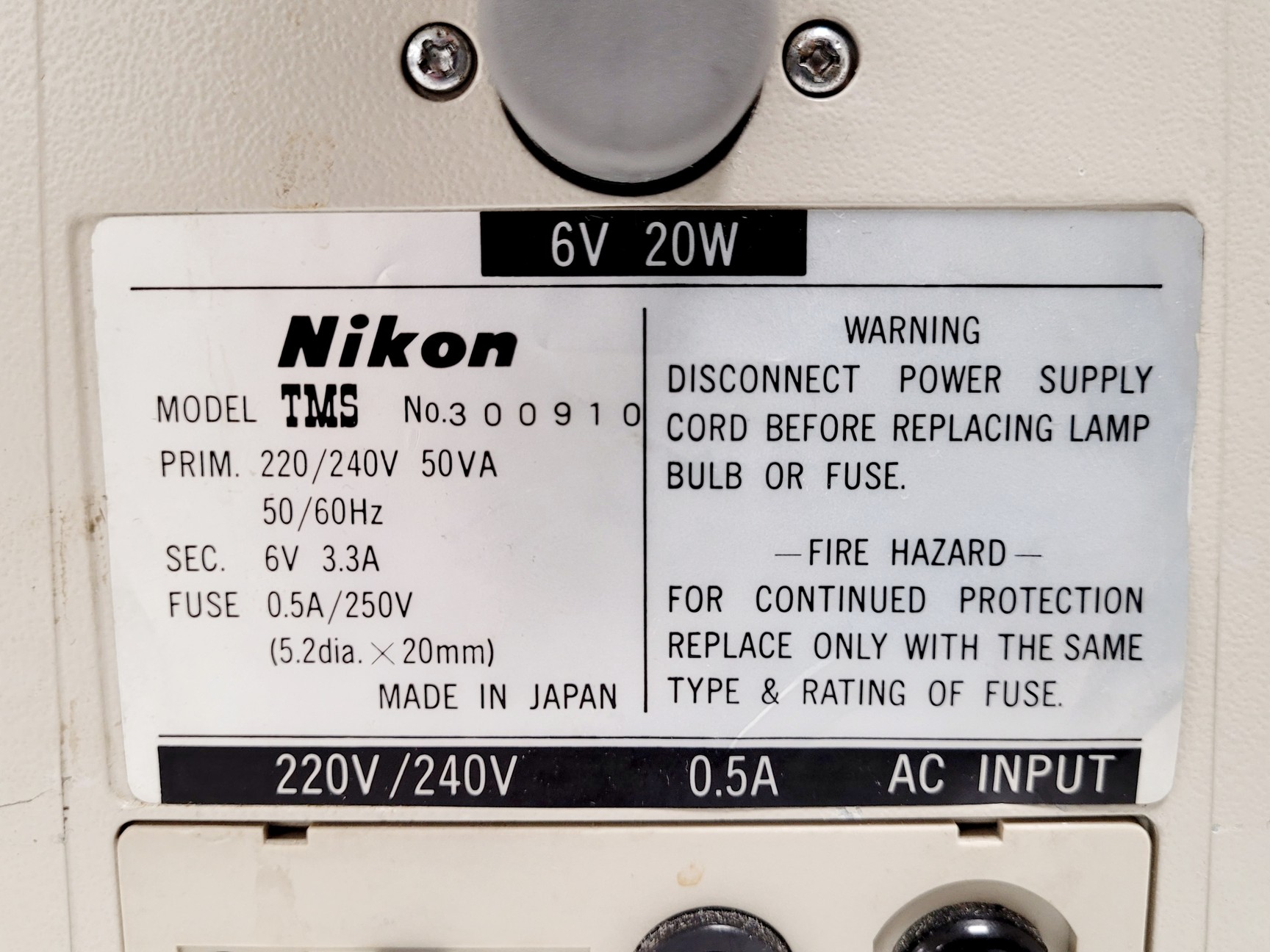 Image of Nikon TMS Inverted Microscope w/ 3 x Objectives 