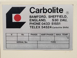 Thumbnail image of Carbolite Type GLM 11/7 Furnace 
