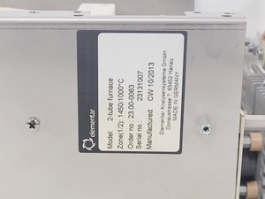 Thumbnail image of Elementar 2-Tube Furnace Lab