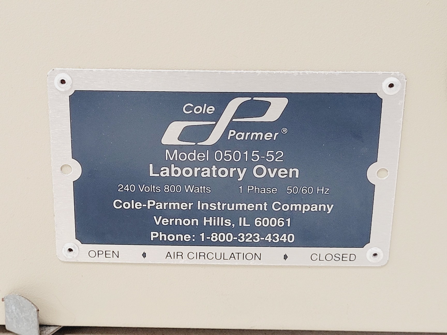 Image of Cole Parmer Lab Oven 05015-52