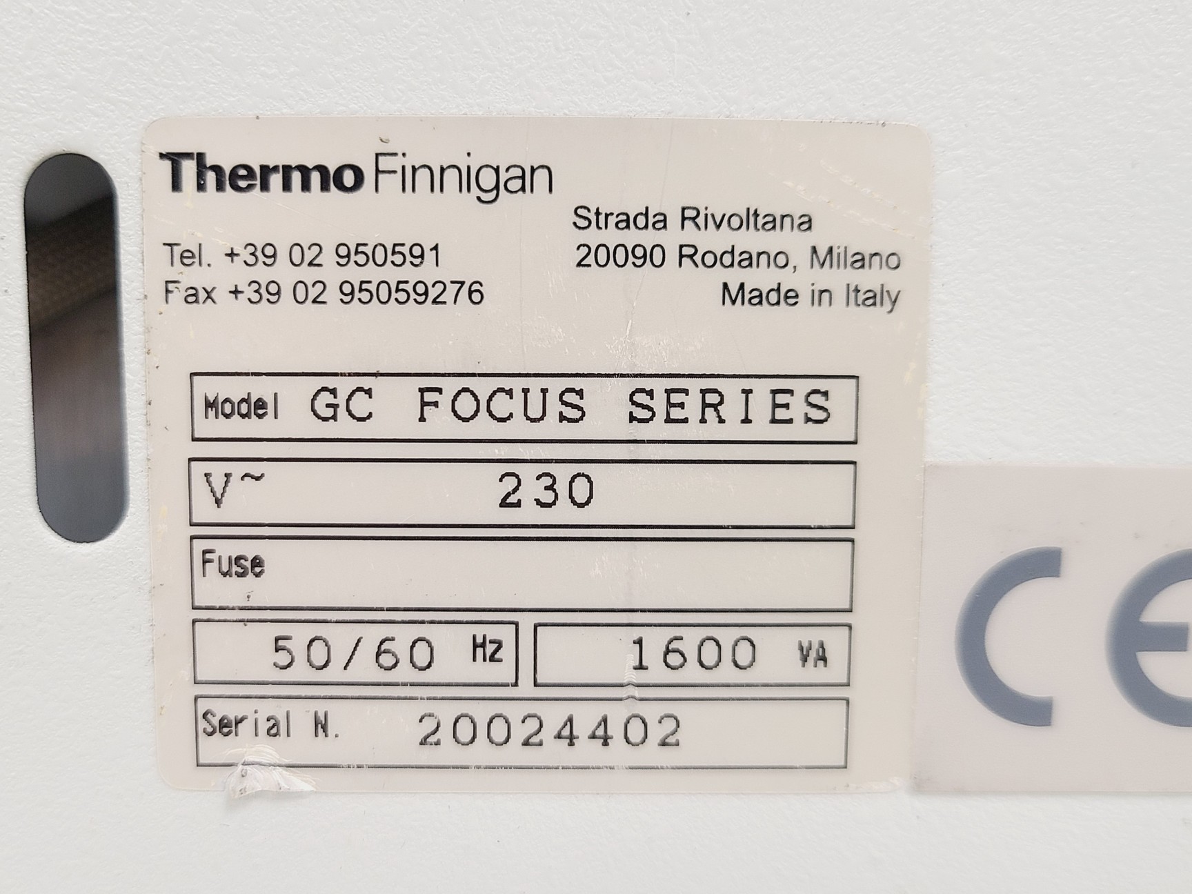 Image of Thermo Finnigan Focus GC Gas Chromatograph System Lab
