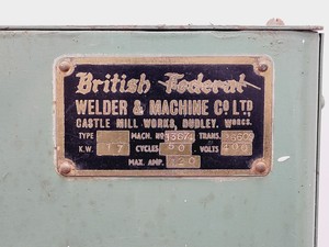 Thumbnail image of British Federal 17kva Spot Welder