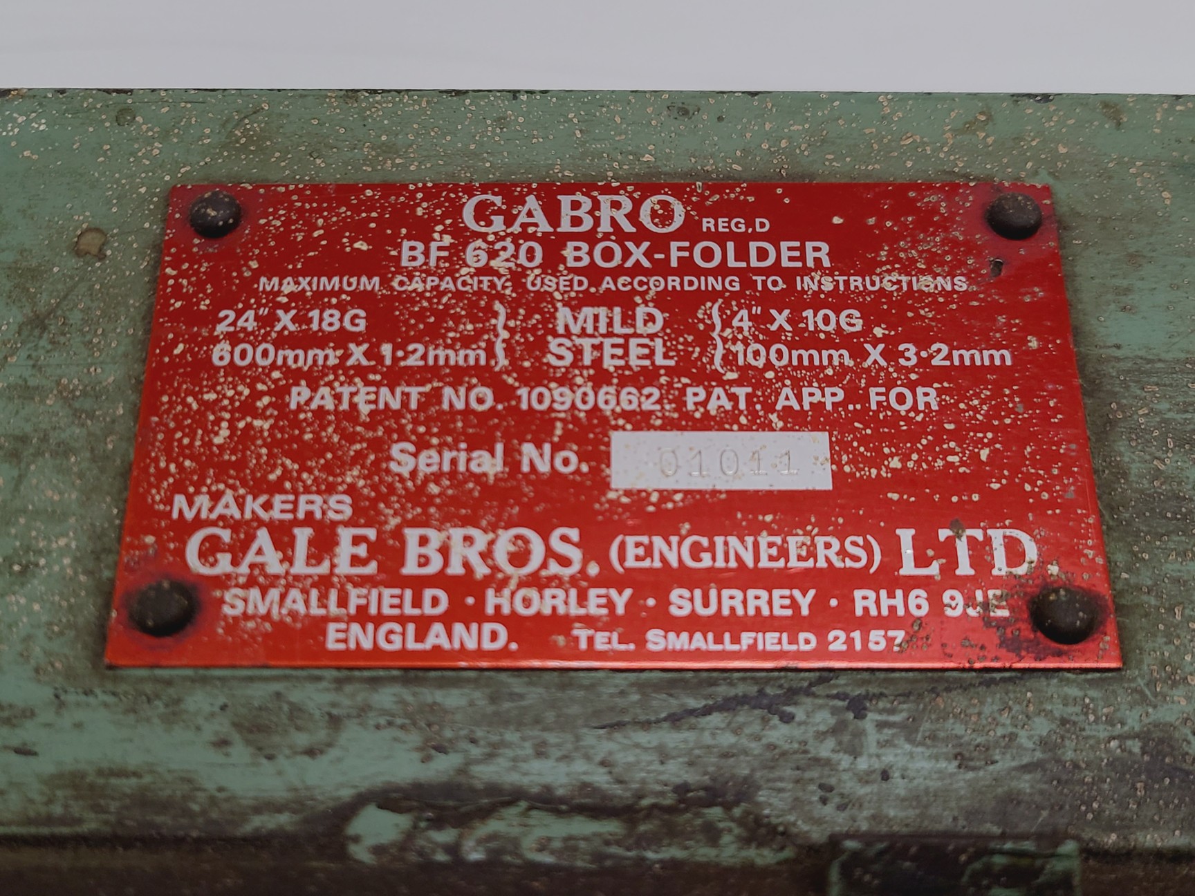 Image of Gabro Box & Pan Folder Type BF 620