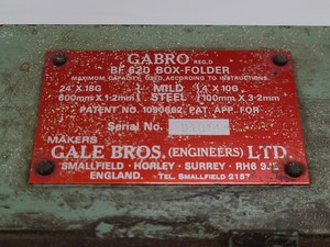 Thumbnail image of Gabro Box & Pan Folder Type BF 620