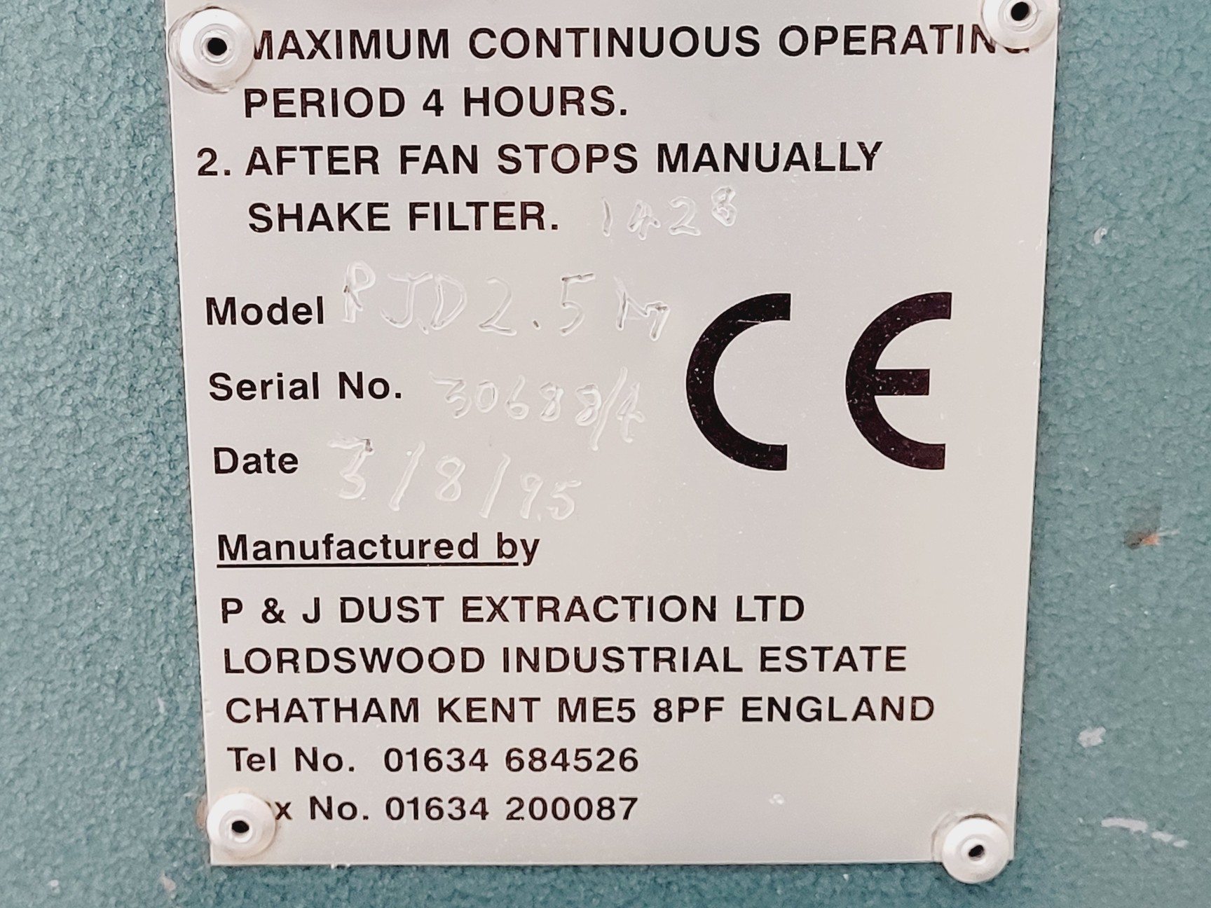 Image of P&J Dust Extraction LTD PJD2.5 M Dust Extractor