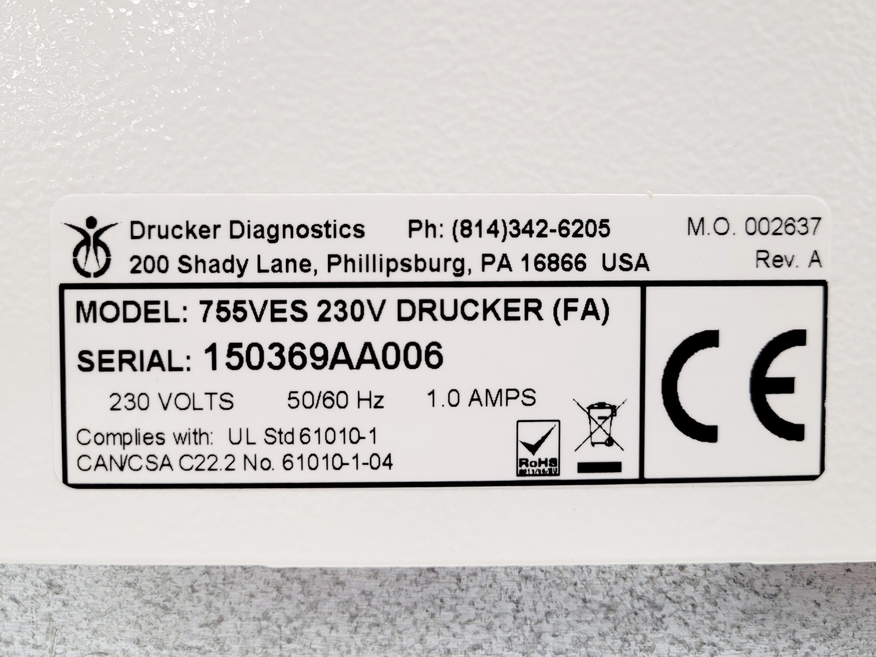 Image of Horizon Model 755VES Benchtop Centrifuge Lab