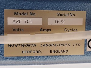 Thumbnail image of Wentworth Laboratories Ltd AVT 701 Anti-Vibration Table