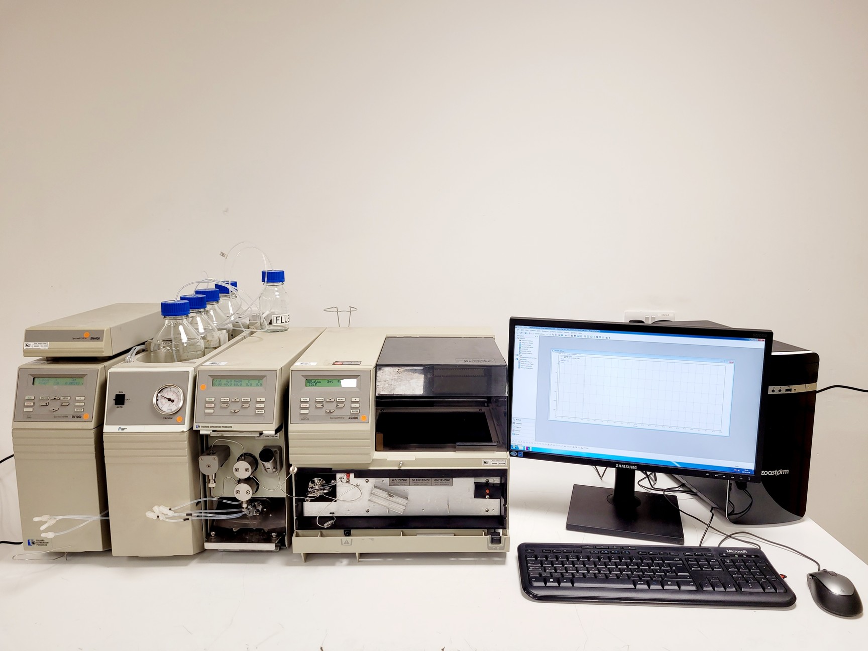 Image of Thermo Separation HPLC System, UV1000, AS3000, P4000, SCM1000 w/ Zoostorm PC