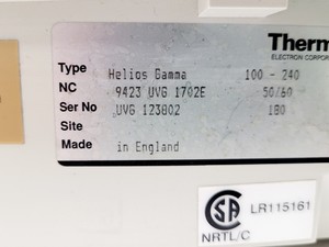 Thumbnail image of Thermo Electron Corporation Helios Gamma UV-VIS Spectrophotometer