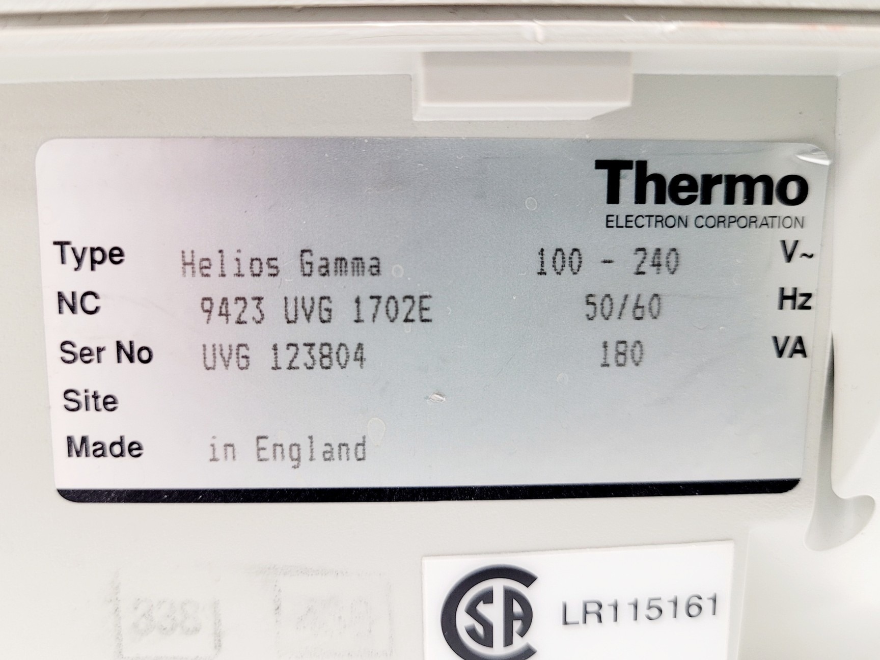Image of Thermo Electron Corporation Helios Gamma UV-VIS Spectrophotometer