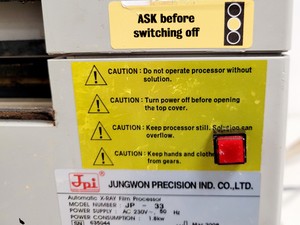 Thumbnail image of Jungwon Precision Ind JP-33 X-Ray Film Processor Lab