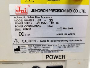 Thumbnail image of Jungwon Precision Ind JP-33 X-Ray Film Processor Lab