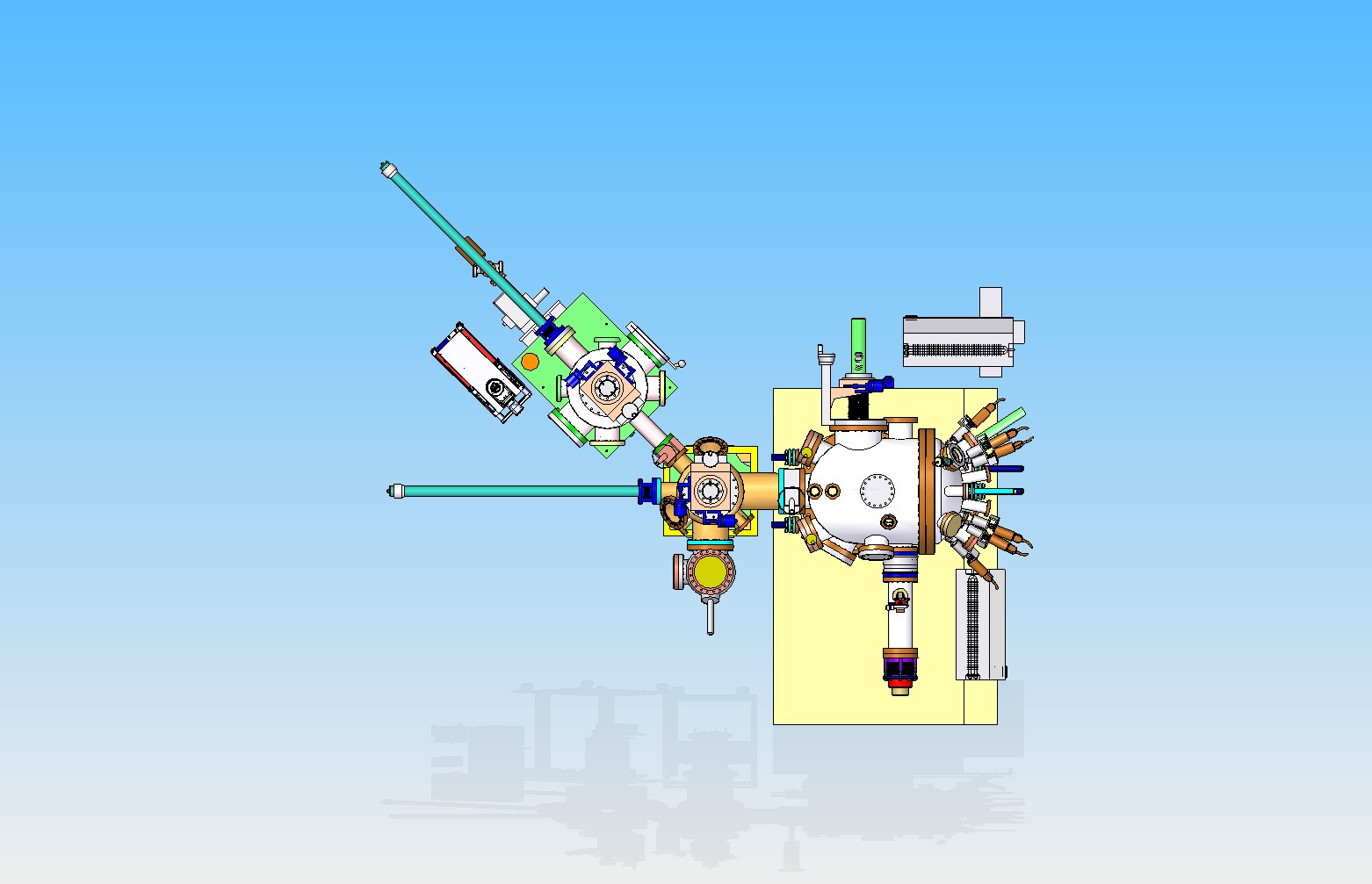 Image of MECA 2000 MBE System with Various Pumps, Controllers & Vacuum Equipment