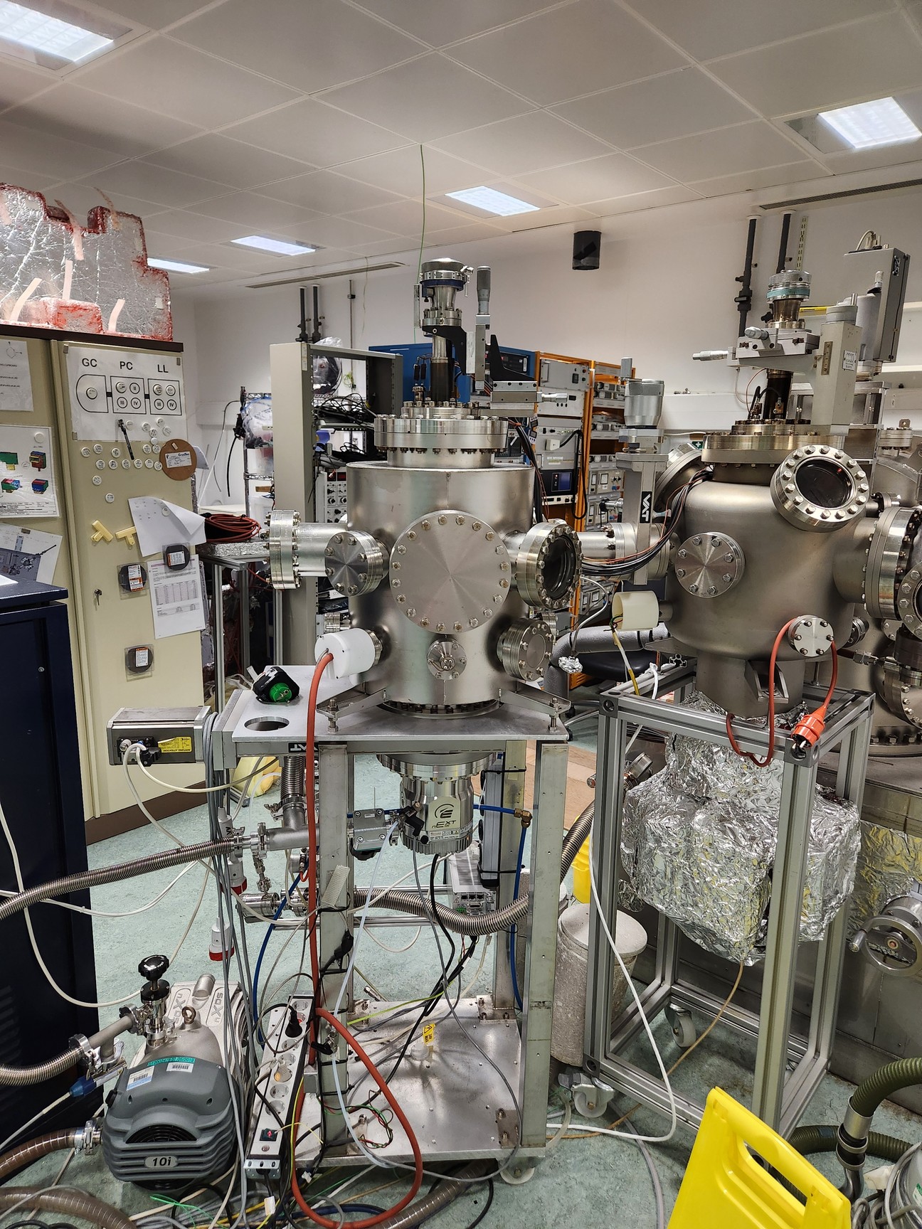 Image of MECA 2000 MBE System with Various Pumps, Controllers & Vacuum Equipment