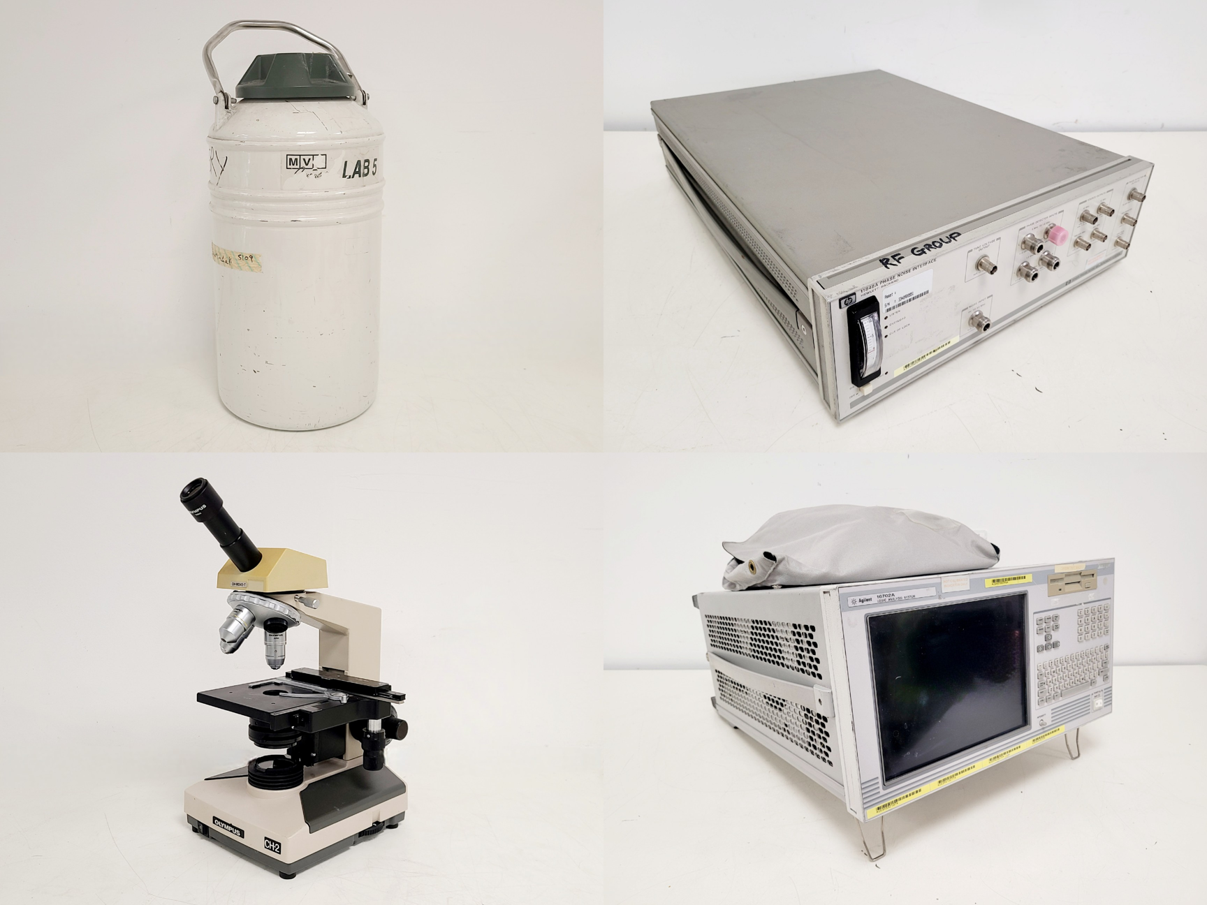 Image of Mixed Job Lot of Laboratory Equipment - MVE, Polytec, Olympus, Agilent, HP
