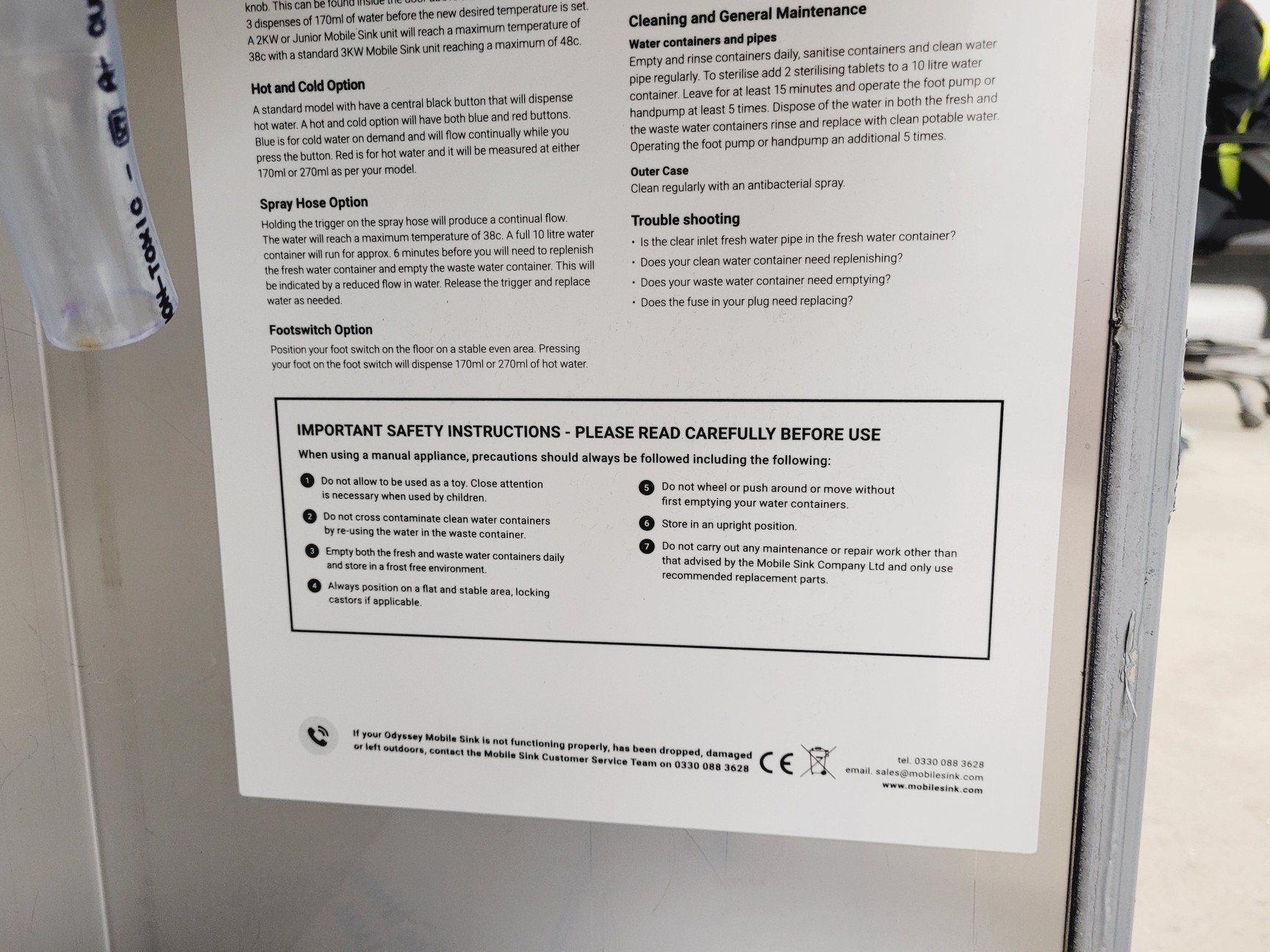 Image of The Mobile Sink Co. Odyssey Mobile Sink