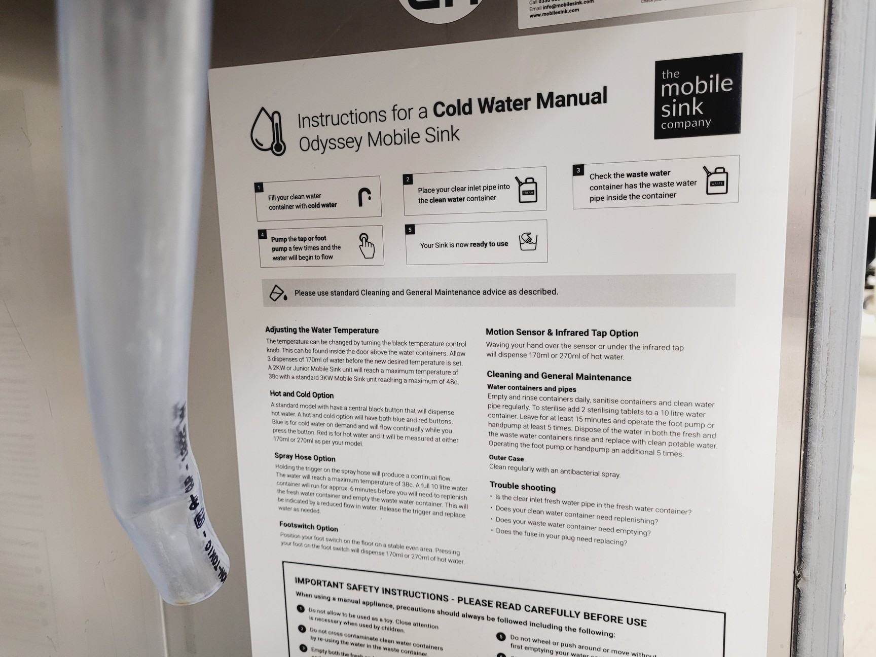 Image of The Mobile Sink Co. Odyssey Mobile Sink