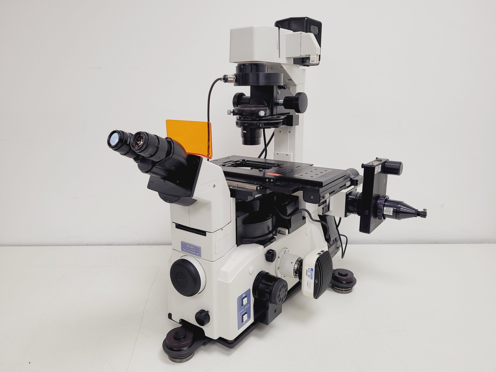 Inverted Microscope With Camera Nikon TE2000E Inverted Microscope Cameras, Fluorescence & Vibration ...