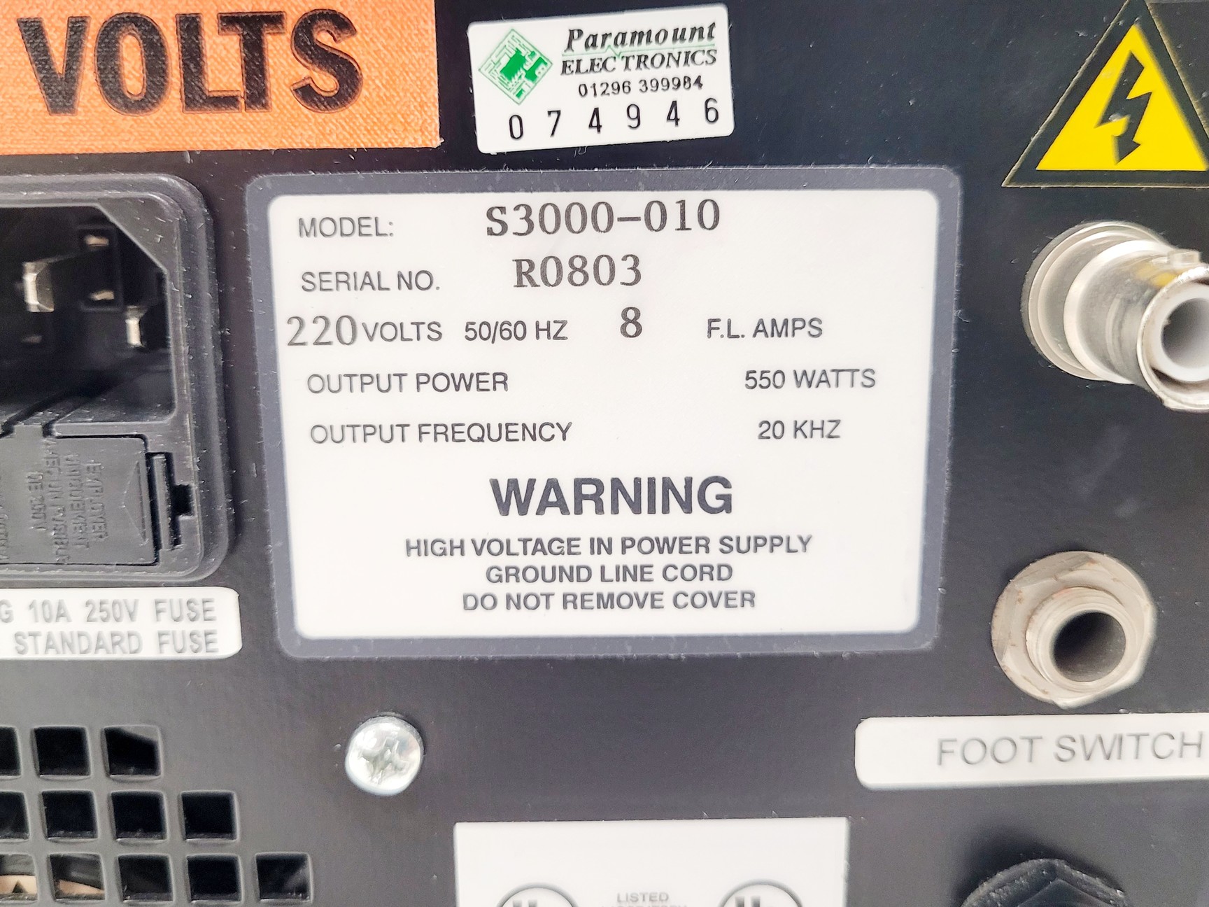 Image of Misonix Sonicator S3000-010 Ultrasonic Homogenizer Controller Lab