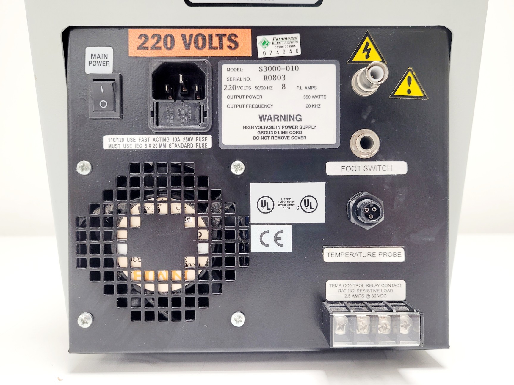 Image of Misonix Sonicator S3000-010 Ultrasonic Homogenizer Controller Lab