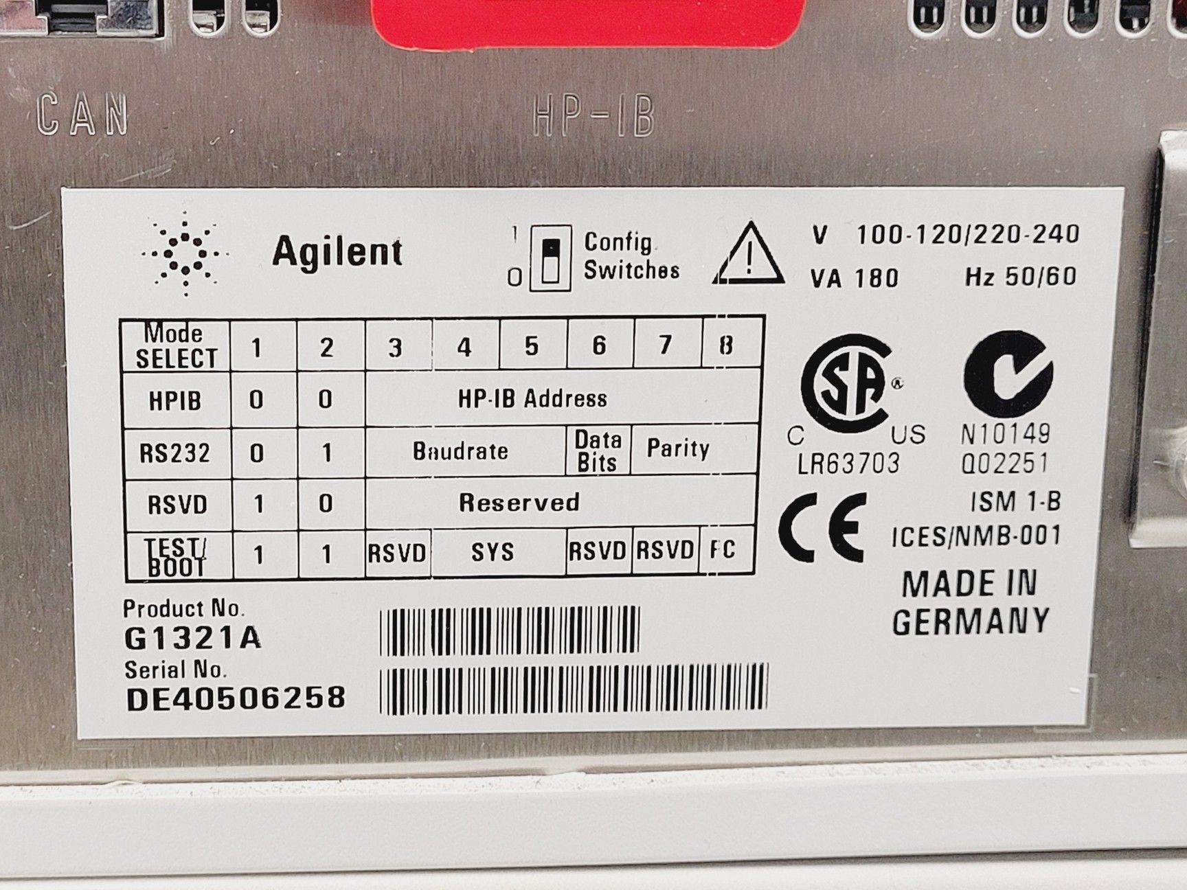 Image of Agilent 1100/1200 Series HPLC System G1316A, G1314A, G1364A, G1330B