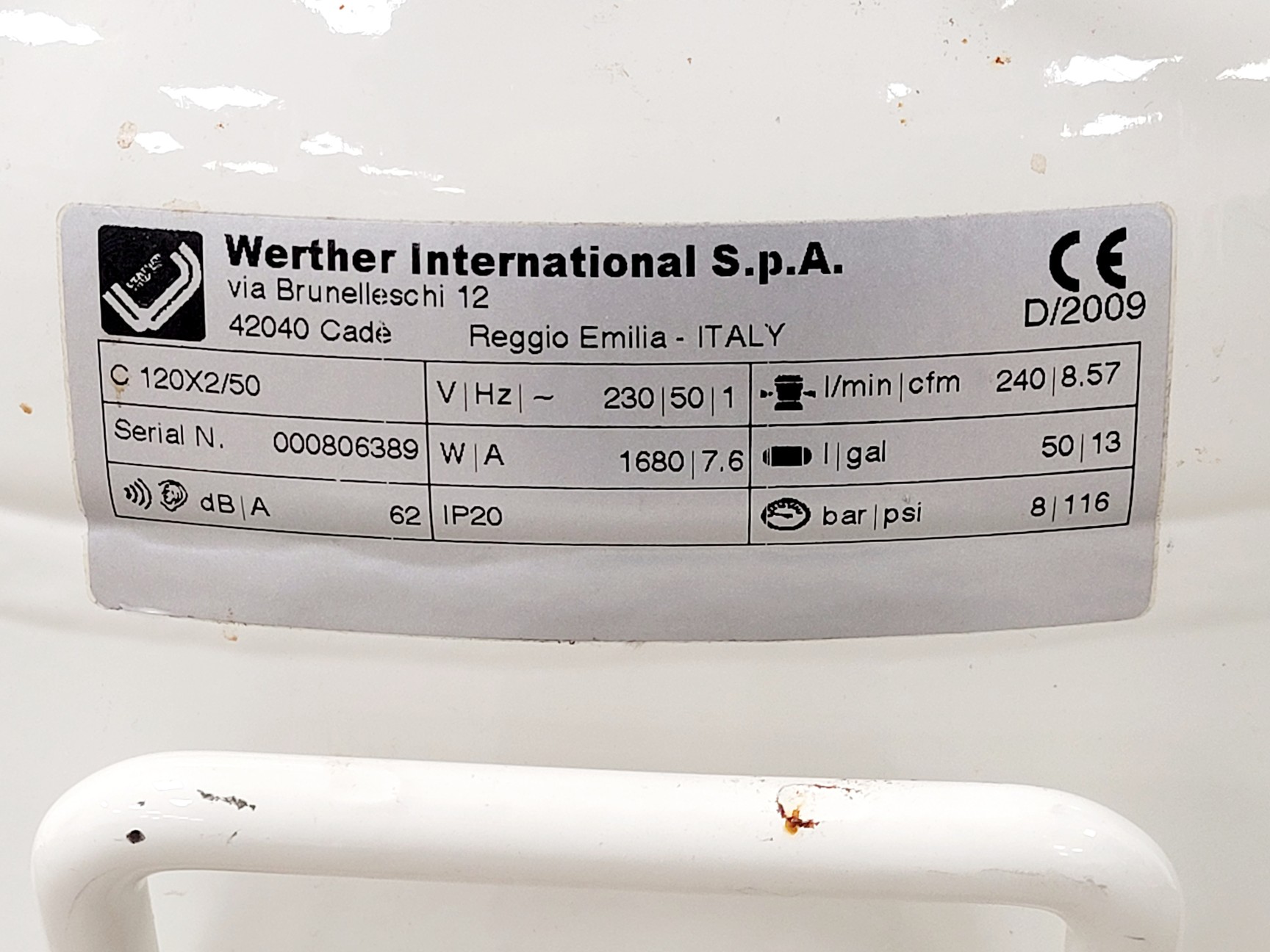 Image of Werther International C 120X2/50 Compressor