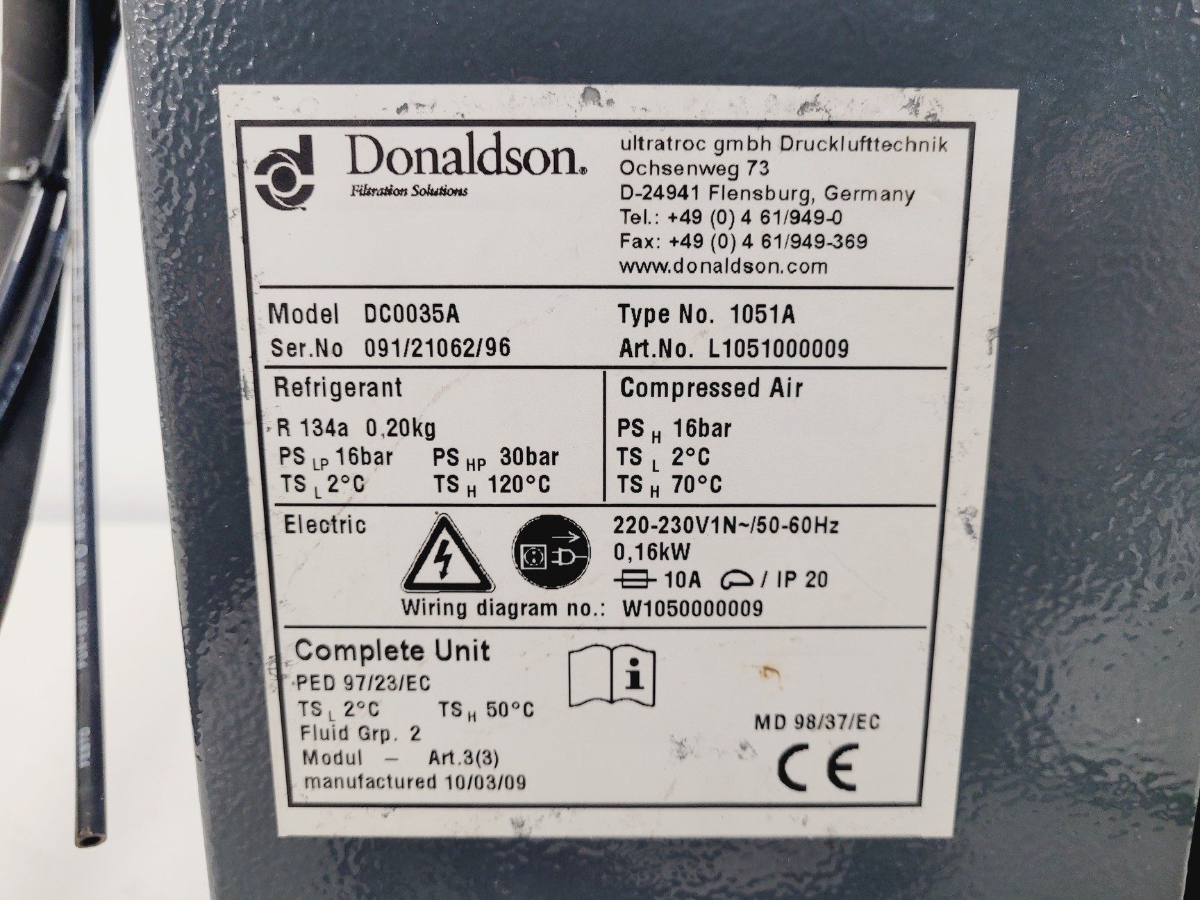 Image of Donaldson DC0035A Air Compressor