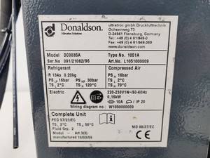 Thumbnail image of Donaldson DC0035A Air Compressor