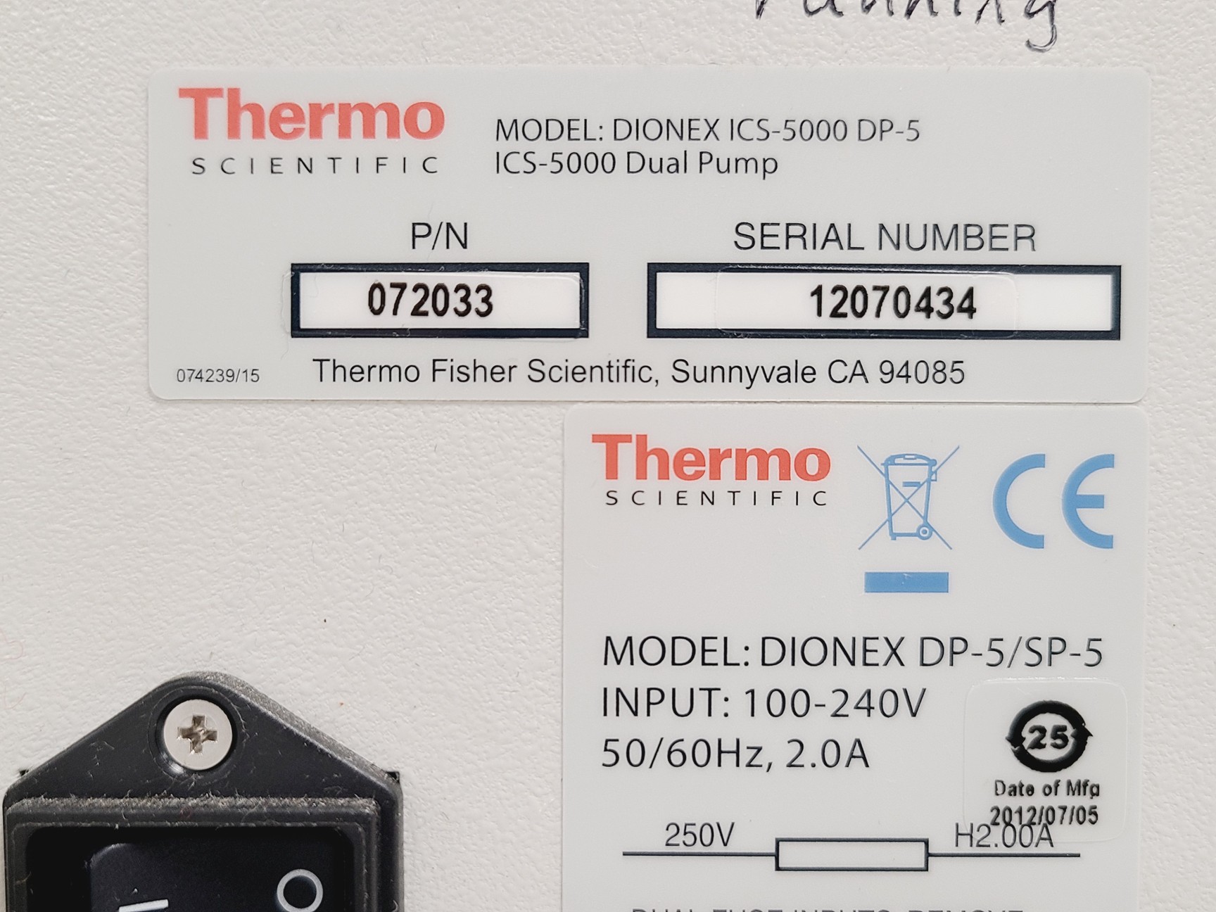 Image of Thermo Scientific Dionex ICS-5000+ Ion Chromatography System